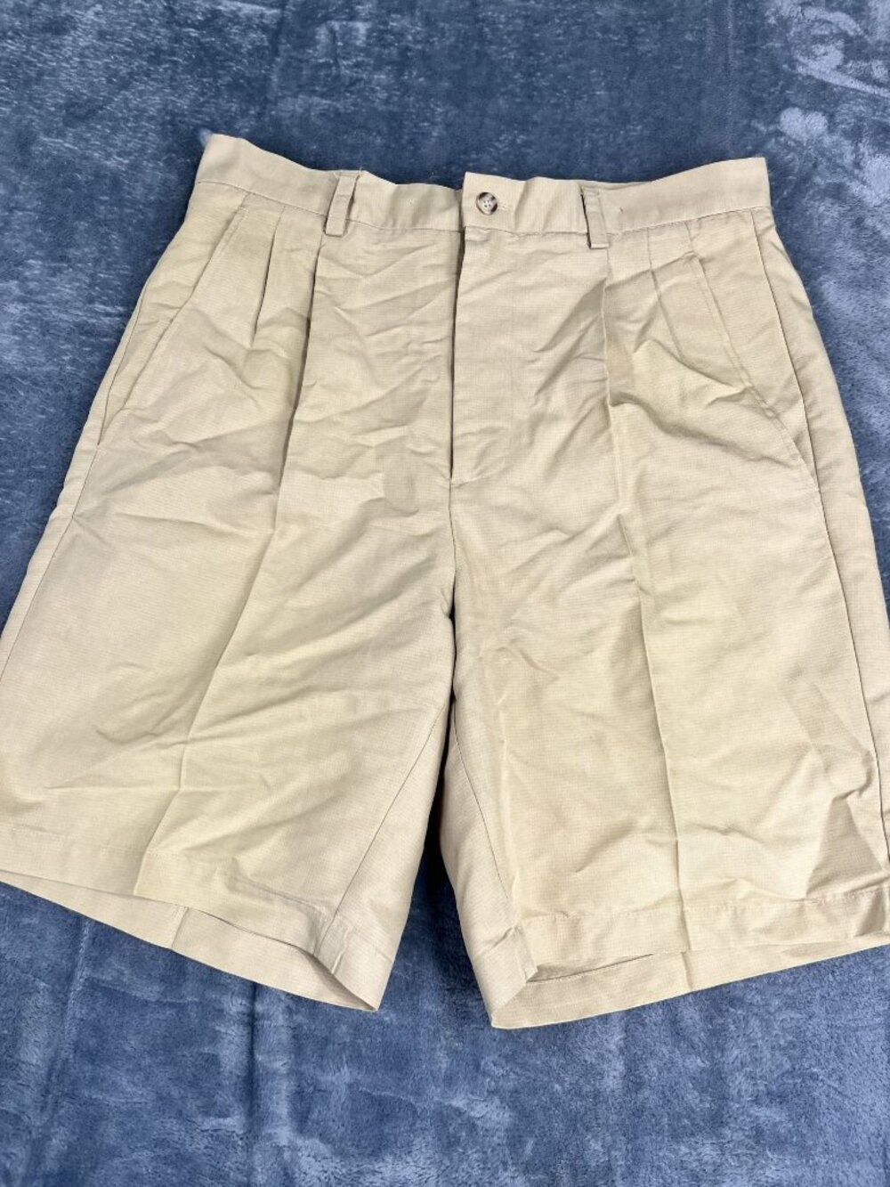 Firethorn Mens Brown Pleated Front Shorts 32